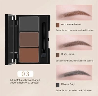 Sheny BEST SMOKEY EYS MAKEUP FOR 3 IN 1 EYEBROW PALETTE 10 g(multicolor)