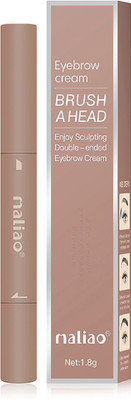 maliao Eyebrow Brush Head Sculpting Double-Ended Eyebrow Cream 1.8 g(Natural Brown)
