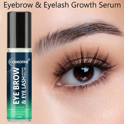 cosmofine Eye Brows & Eye Lash Growth Serum Roll On 10 ml(Transparent)