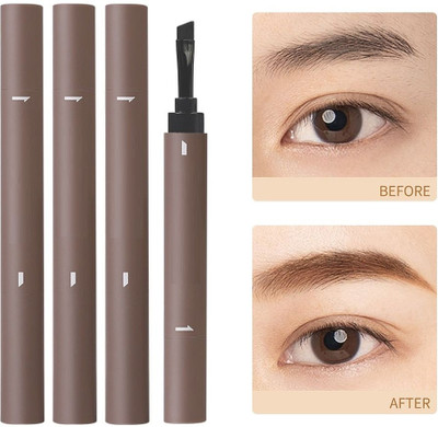 HUZURLU 2in1 Sculupting Double-Ended Eyebrow Cream & Brush 7.2 g(dark brown)