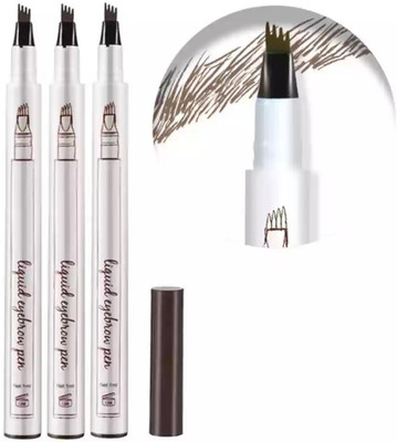 HUZURLU Combo Micro-Fork Tip Applicator Creates Natural Looking Brows 3 ml(brown)