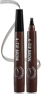 Emijun 4 Point Eyebrow Pencil Black,Waterproof Microblading Eyebrow Pencil 2.5 g(BROWN)
