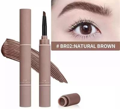 HUZURLU Double-Ended Eyebrow Cream Brush - Precision for Perfect Brows 1.8 g(BROWN)