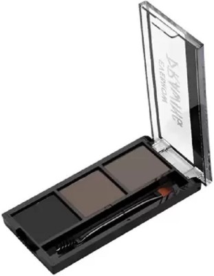 AMOSFIA Professional 3 In 1 Black and Brown Eyebrow Powder Palette 7.5 g(MULTICOLOR)