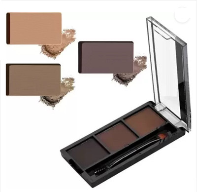 AFARAXIA Eyebrow Drawing Palette 3 Shades Smudgeproof Eyebrow Palette 9 g(black, drack brown, brown)