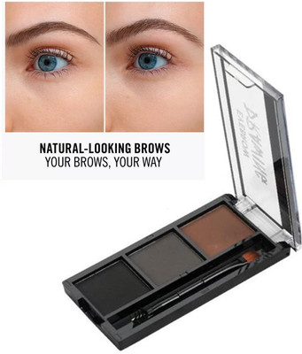 Herrlich Lasting Waterproof Eyebrow Kit 3 in 1 Eyebrow plate 7.2 ml(MULTICOLOR)