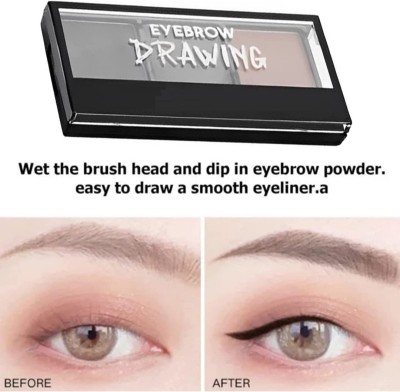 winry Palette 3 Shades With 1 Brush, Waterproof Non-Transfer Eyebrow Palette. 20 g(BROWN)