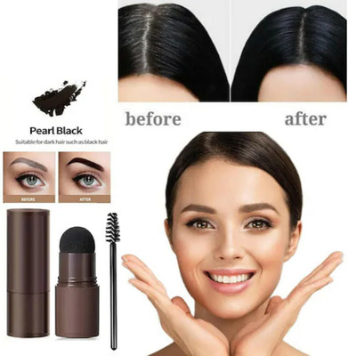 PERLENTE Reusable Eyebrow Stencils sticker and Fuller Brows Eyebrow Pen Brushes 20 g(black)