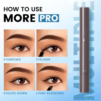 tanvi27 Eyebrow Brush Head Sculpting Double-Ended Deep Brown Eyebrow Cream 1.8 g(Deep Brown)
