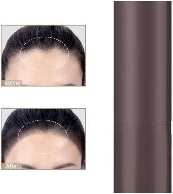 REIMICHI Hair Line Powder, Quick Cover Grey Hair Root Concealer with Puff Touch, 10 g(black)