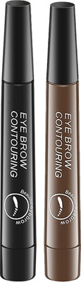 adbeni Eyebrow Pen | Eyebrow Tattoo Pen | 4 Tip Microblade Eyebrow Pen Each 2.5 g(Black-Dark Bown)
