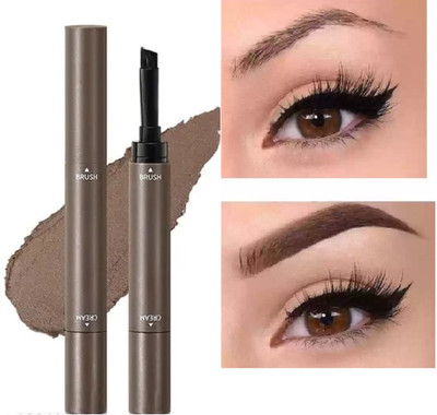 AFARAXIA Waterproof Sweatproof Non Dizzy Dyeing Multi Use Eyebrow Cream with One Pen 1.8 g(Drack brown)