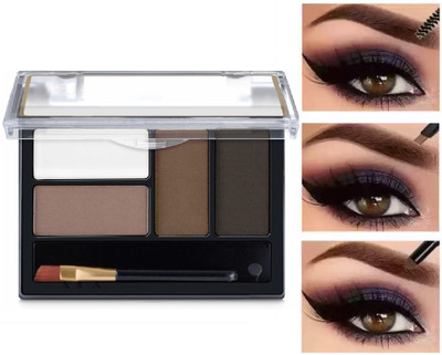 Latixmat 4 Shades Eyebrow Palette Waterproof Eyebrow Filler with Brush 8 g(Multicolor)