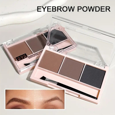 BLUEMERMAID 3 Colors Eyebrow Makeup Kit, Professional Brow Contour Palette 7.2 g(MULTI COLOR)