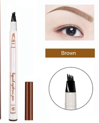 HUZURLU Tattoo Eyebrow Pen,Waterproof Microblading Eyebrow Micro Fork Tip Applicator-02 1 ml(brown)