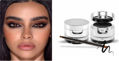 GABBU black matte look Gel Kajal & Cake Eyeliner/-(black, 7 g)
