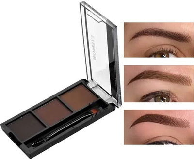 GABBU 3 Shades Eyebrow Palette | Waterproof Eyebrow Filler with Brush 7.2 g(MultiColor)