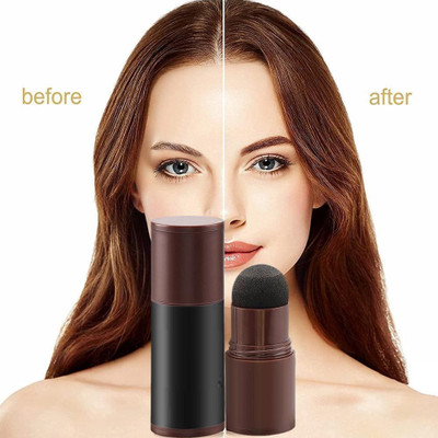 luzimaisa Root Touch Up Powder Waterproof Hair Shading Sponge Pen Eyebrow Stencil(2)