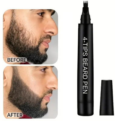 manasona 4 Points Multi-Used Pen Eyebrow Beard Filling Pen(BLACK)