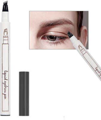 FLORERO Professional Eyebrow Tattoo Pen 4 Tip Eyebrow Pen For Women 3 g(BLACK)
