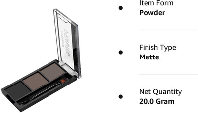 ELIIOUS Eyebrow Drawing Palette 3 Shades, Waterproof Eyebrow Filler with Brush 20 g(Dark Grey, Cloudy Grey, Ironside Grey)