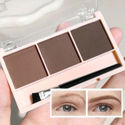 SEUNG Best 3-Color Eyebrow Kit for Eye Brow, Matte Eyeshadow, Contour, with Brush 7.2 g(Multicoloured)