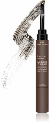 HUZURLU Double-Ended Eyebrow Cream Brush - Precision for Perfect Brows 1.8 g(DARK BROWN)