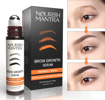 Nourish Mantra Brow Boost Serum For Eye Brows & EyeLash Growth Serum 10 ml(Transparent)