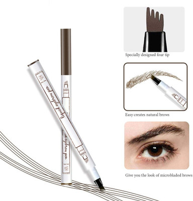 EVERERIN Waterproof Microblading Eyebrow Pen with 3D Micro-Fork Tip Pencil 1 g(BROWN)