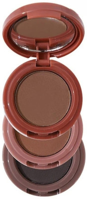HUZURLU 3 IN 1 Eyebrow Powder Palette Long Lasting Color Rendering Matte Eyebrow 4.5 g(MULTICOLOR)