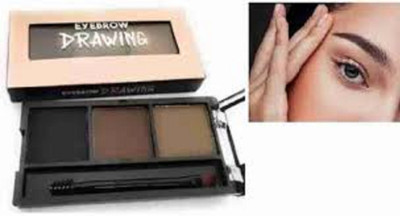 Lui Pui trending new 3 color eyebrow powder makeup 7.2 g(multicolor)