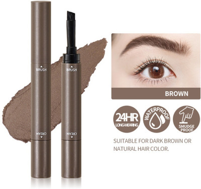 tanvi27 Dark Brown Setting Dye Brows Pen Waterproof Lasting Makeup Brow Balm 1.8 g(DARK BROWN)