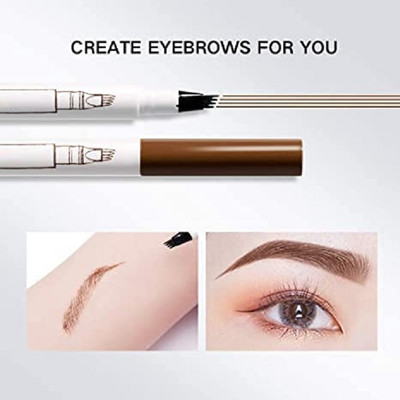 HUZURLU Tattoo Microblade pen for eyebrows, Waterproof Long lasting Natural Brows 1 ml(brown)