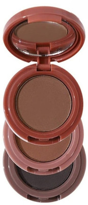 Rudvya New 3 In 1 Black and Brown Eyebrow Powder Kit 4.5 g(Multicolor)