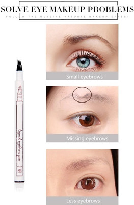HUZURLU Microblading Eyebrow Tattoo Pen Waterproof Liquid Eyebrow Pencil 1 ml(BLACK)
