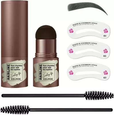 SHAGGY Eyebrow Stamp Kit with Stencil and Eyebrow Brush 6g 10 g(BROWN)