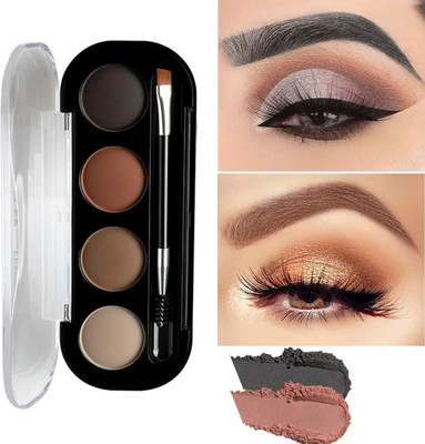 WECHARMERZ 4 Color eyebrow powder cake Palette With Brush 4 g(Multicolor)