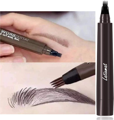 Latixmat 4 tip applicator Eyebrow & Beard Marker Brown Pen 1 g(Dark Brown)