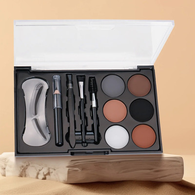 GABBU Eyebrow Styling Kit with 5 Highly Pigmented Shades &Spoolie,Eyebrow Pencil.(2) 16 g(multicolor)