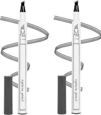 ADJD Eyebrow Pencil Waterproof Grey Tattoo Eye Brow Pen Smudge-proof 2 ml(GREY)