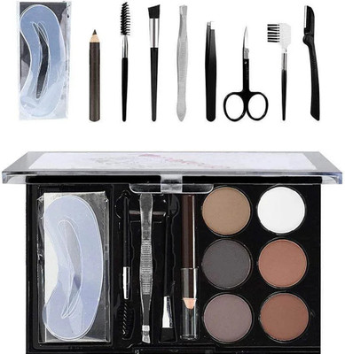 ADJD Eyebrow Makeup Palette,13 in1 Eyebrow Define Brows Contour Powder Kit 12.8 g(MULTI COLOUR)