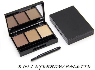 KAIASHA Long Lasting Makeup Palette Waterproof 3 Colors Cosmetic Eyebrow Palette 10 g(MULTICOLOR)