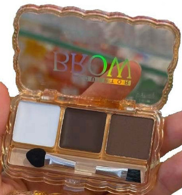 Latixmat 3 in 1 Fill, Set & Shape Long Lasting Waterproof Brown Eye Brow Palette 3 g(Multocolor)