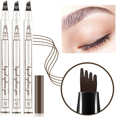 ADJD Combo Dark brown Eyebrow Pen Four Tips Long-Lasting Waterproof Brow Gel 3 ml(Dark brown)