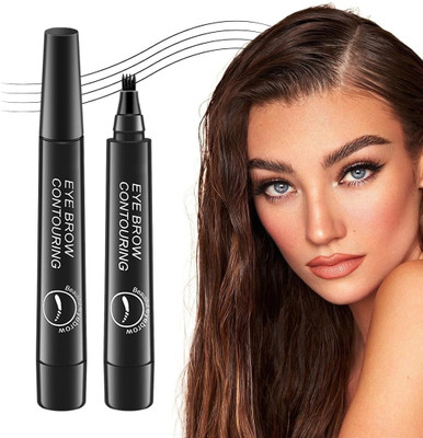 HUZURLU Liquid Eyebrow Pen Waterproof Microblading Eyebrow Pencil 1 ml(black)