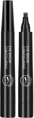 Neycare soft and smooth new perfect liquid jet black eyebrow filer pen perfect pack of 1 2.5 g(BLACK)