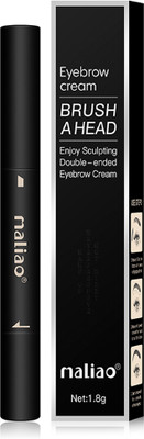 maliao Eyebrow Brush Head Sculpting Double-Ended Eyebrow Cream 1.8 g(Black)