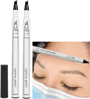 ADJD Smudge-Proof With Four Micro-Fork Tips Applicator for Daily Natural Eye Makeup 2 ml(BLACK)