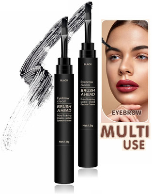 tanvi27 Long Lasting Black Creamy Texture Tinted Sculpted Black Brow Gel Combo 3.6 g(JET BLACK)
