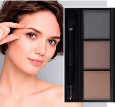 USBK Eyebrow Drawing Palette 3 Shades With 1 Brush, Ultimate Brow Kit 7.2 g(MULTI-COLOR)